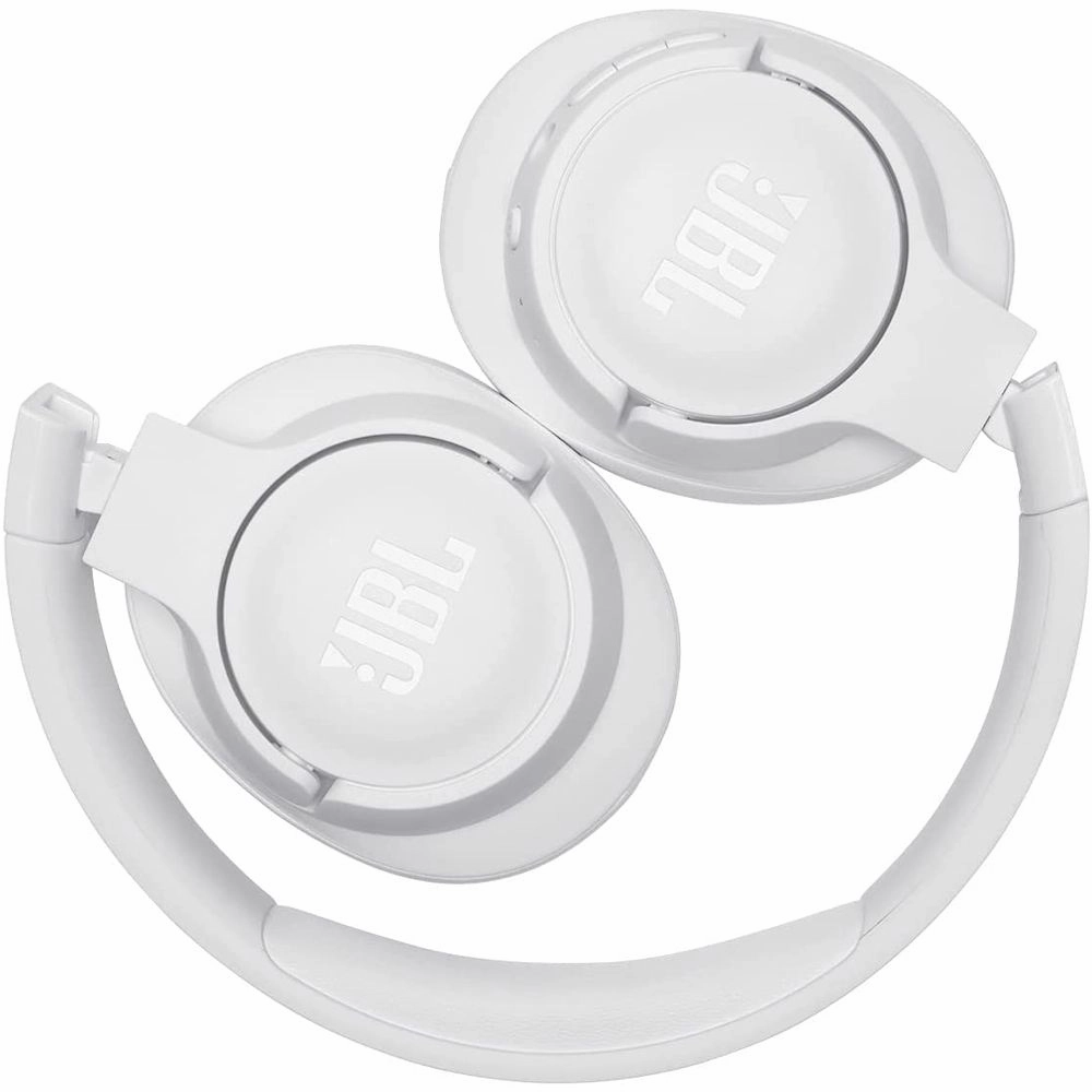 JBL JBLT710BTWHTAM Tune 710BT Wireless Over-Ear Bluetooth Headphones with Microphone, 50H Battery, Hands-Free Calls, Portable (White)