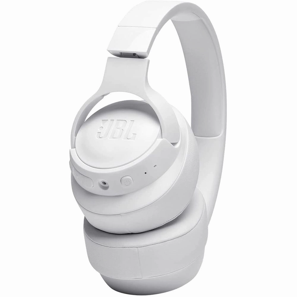 JBL JBLT710BTWHTAM Tune 710BT Wireless Over-Ear Bluetooth Headphones with Microphone, 50H Battery, Hands-Free Calls, Portable (White)