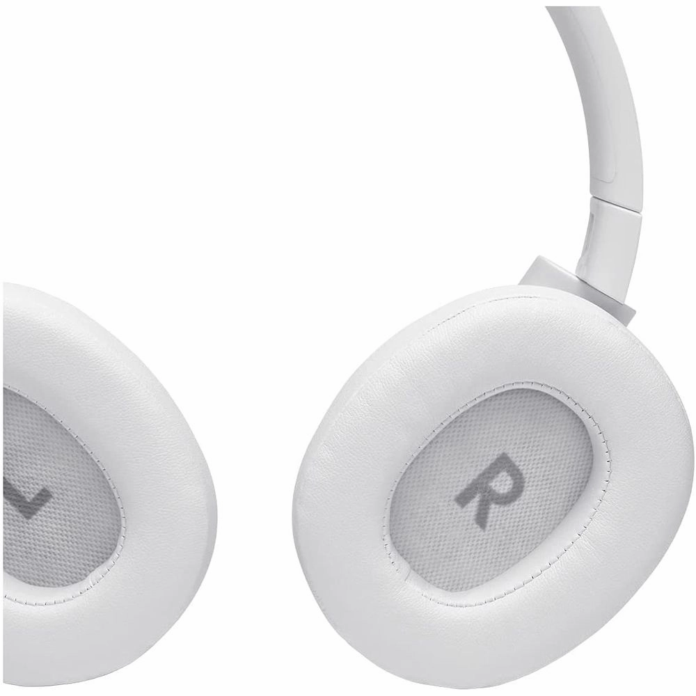 JBL JBLT710BTWHTAM Tune 710BT Wireless Over-Ear Bluetooth Headphones with Microphone, 50H Battery, Hands-Free Calls, Portable (White)