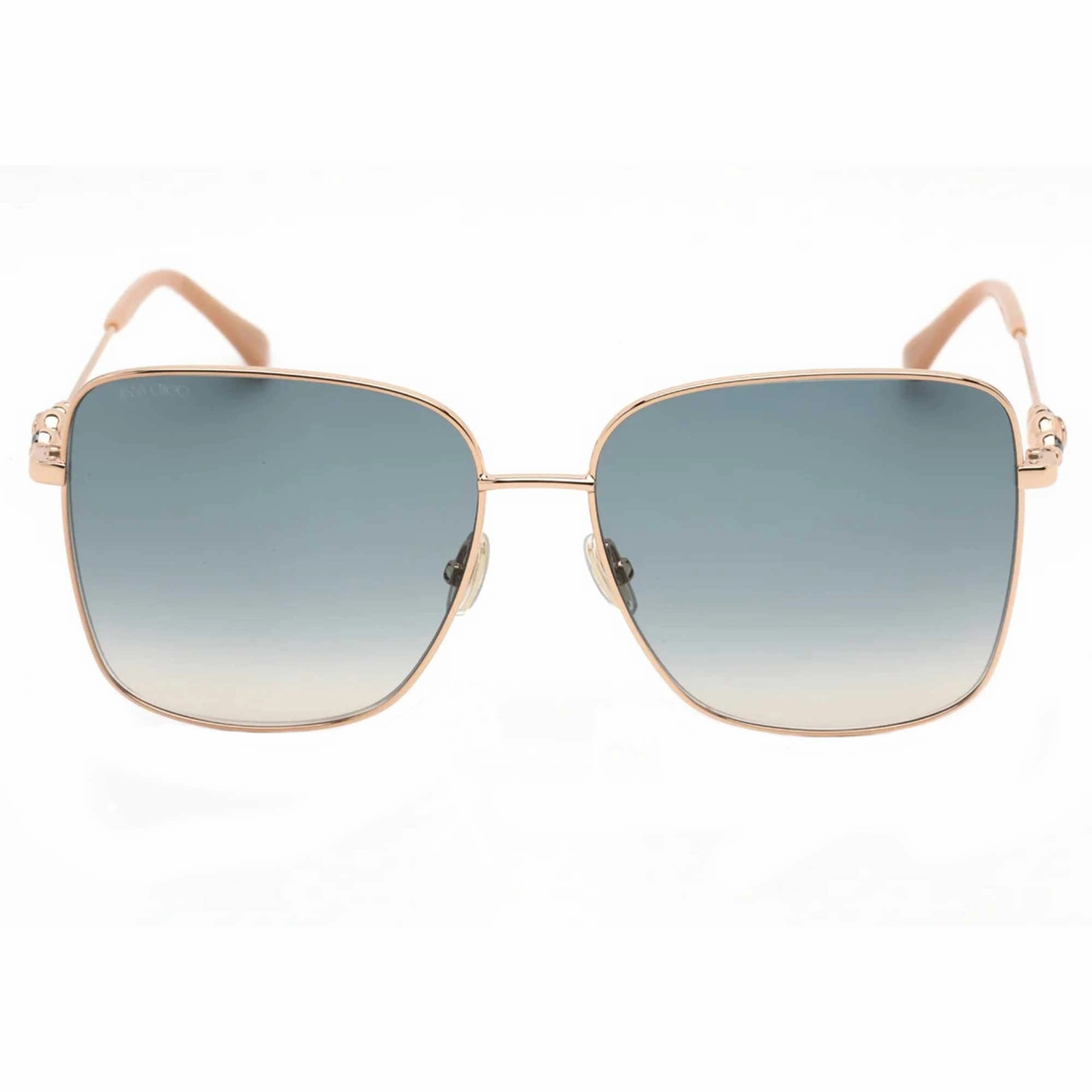 Jimmy Choo HESTER/S 0BKU I4 Women's Gold Nude Square Sunglasses