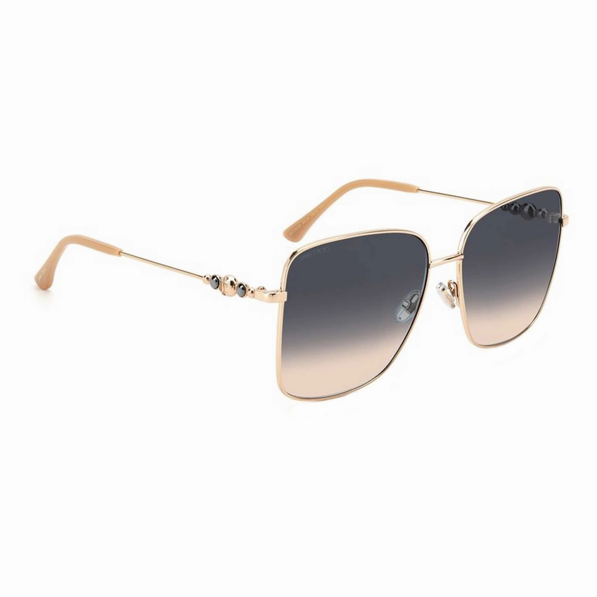 Jimmy Choo HESTER/S 0BKU I4 Women's Gold Nude Square Sunglasses