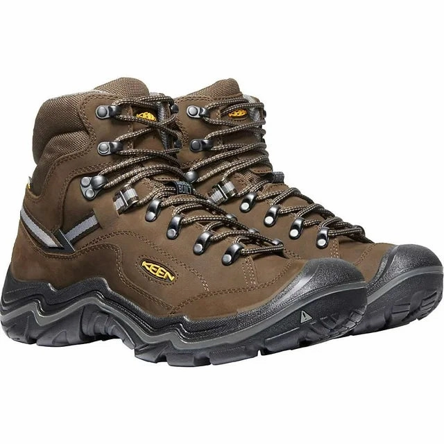 KEEN 1020218 Men's Durand II Mid Waterproof Boot - Cascade Brown/Gargoyle - 12M