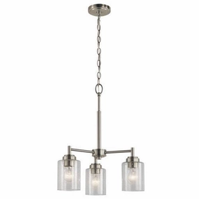 Kichler 44029NI Winslow Mini Chandelier, 18 diam. x 15.25H in. Nickel