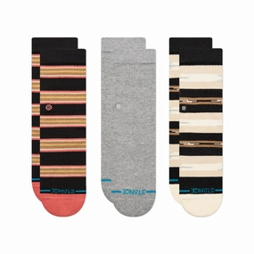 Kids' Crew Socks - Trailbound 3 Pack - Black