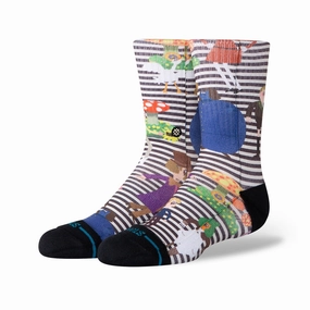 Kids' Crew Socks - Wonka - Black / White