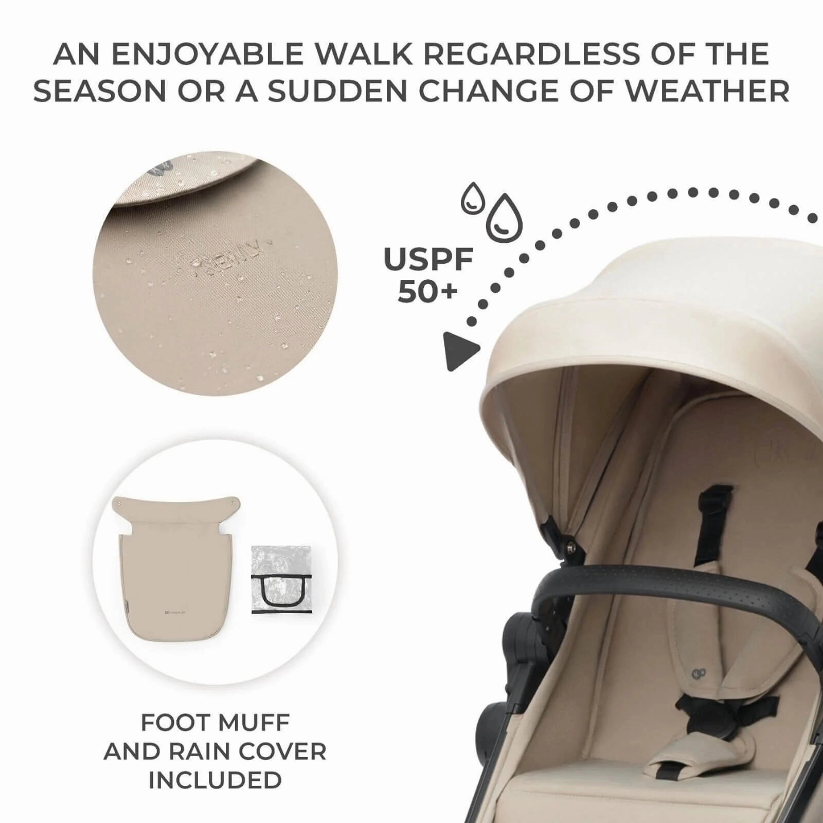 Kinderkraft Newly Mink Pro 4in1 Travel System - Sand Beige