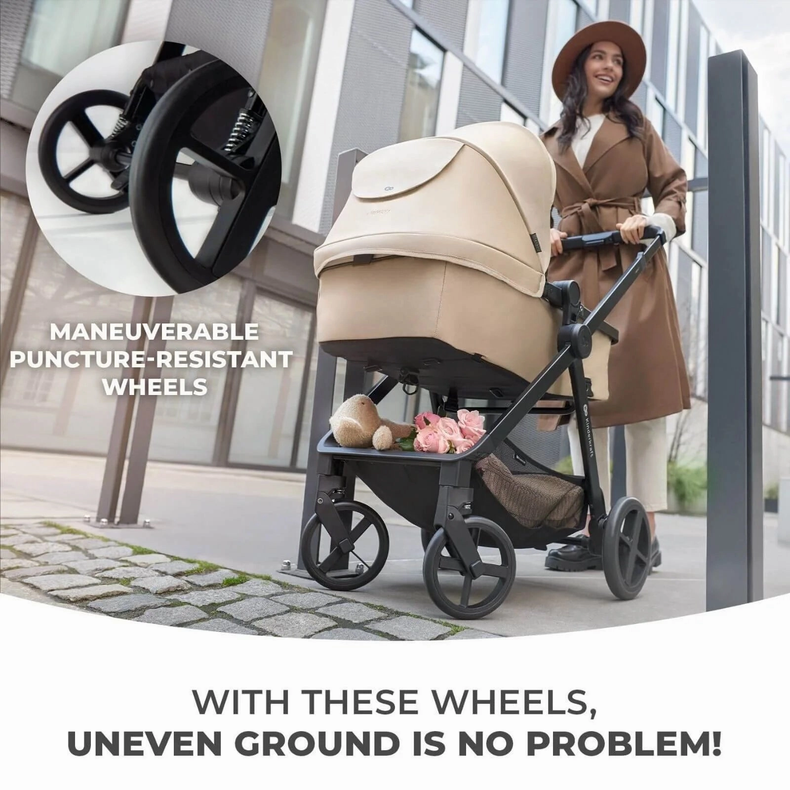 Kinderkraft Newly Mink Pro 4in1 Travel System - Sand Beige