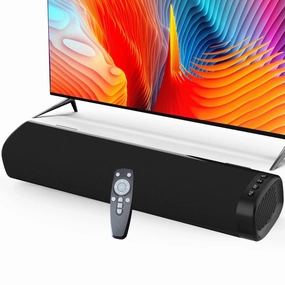 Kivdit FH0061 Sound Bar for TV, 50W Bluetooth Soundbar with Subwoofer, Wall Mountable, Black