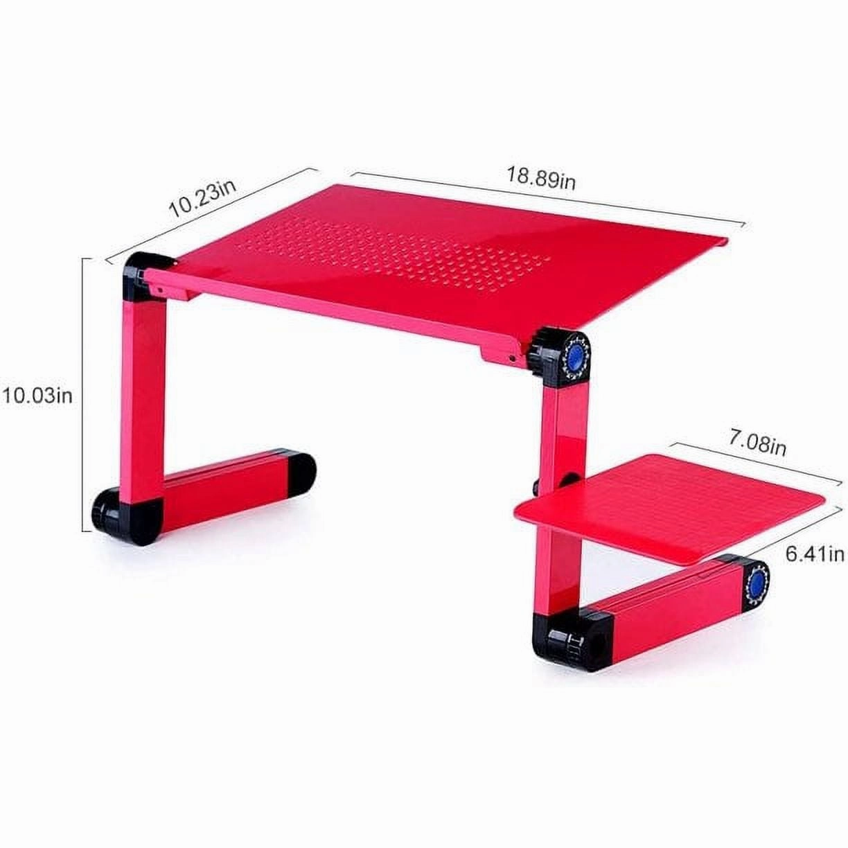 Kuyhrf 18.89-Pink 18.89" Foldable Laptop Stand for Desk with Cooling Vents & Removable Mouse Pad - Pink