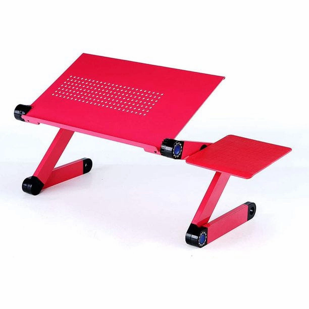 Kuyhrf 18.89-Pink 18.89" Foldable Laptop Stand for Desk with Cooling Vents & Removable Mouse Pad - Pink