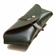 Leather Glasses Case - Denali Green