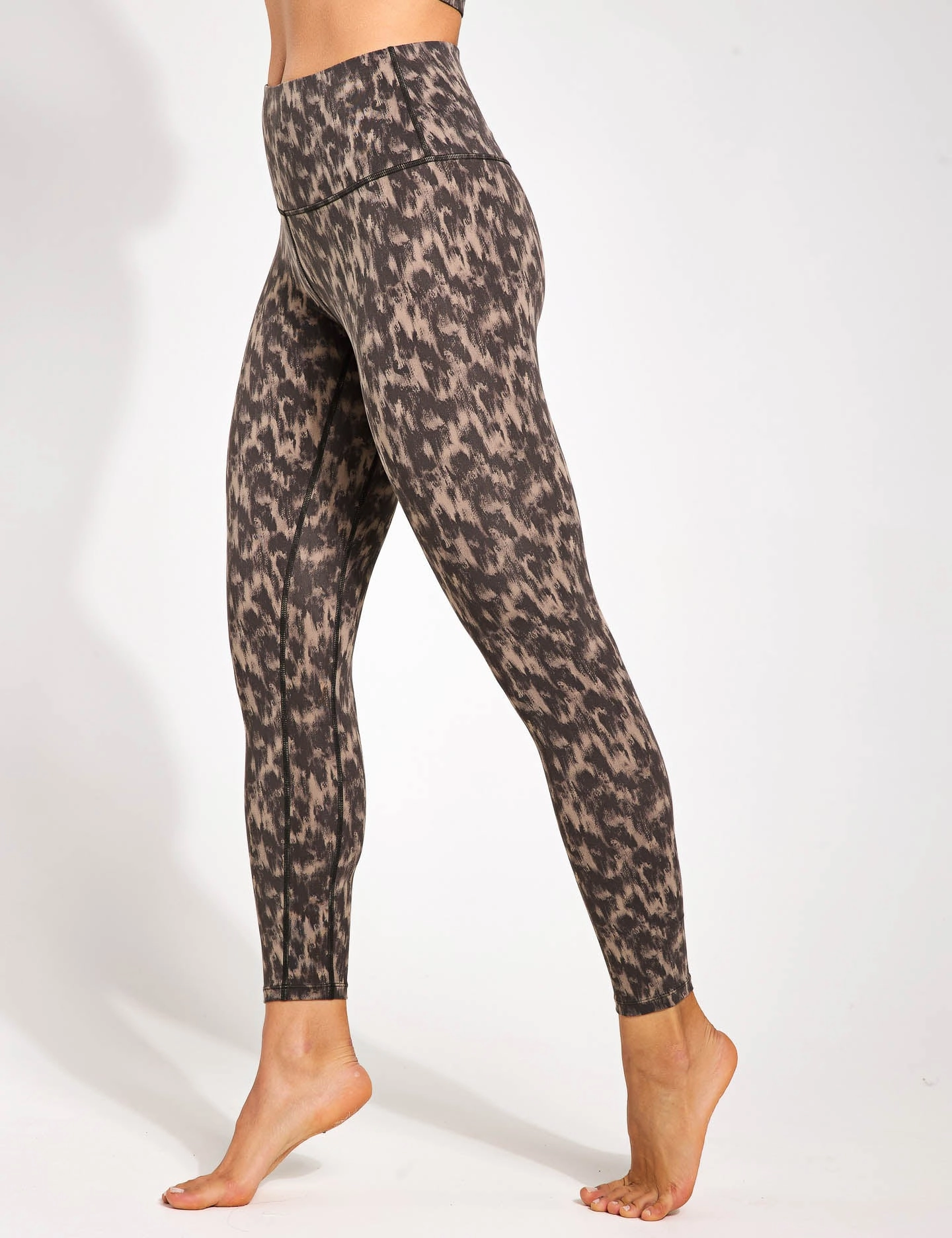 Let's Move High Waisted Legging 25" - Abstract Motion Texture