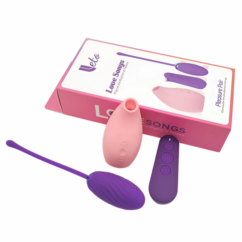 Leto Pleasure Pair Clitoral Suction & Egg Vibrator 2-Piece Kit