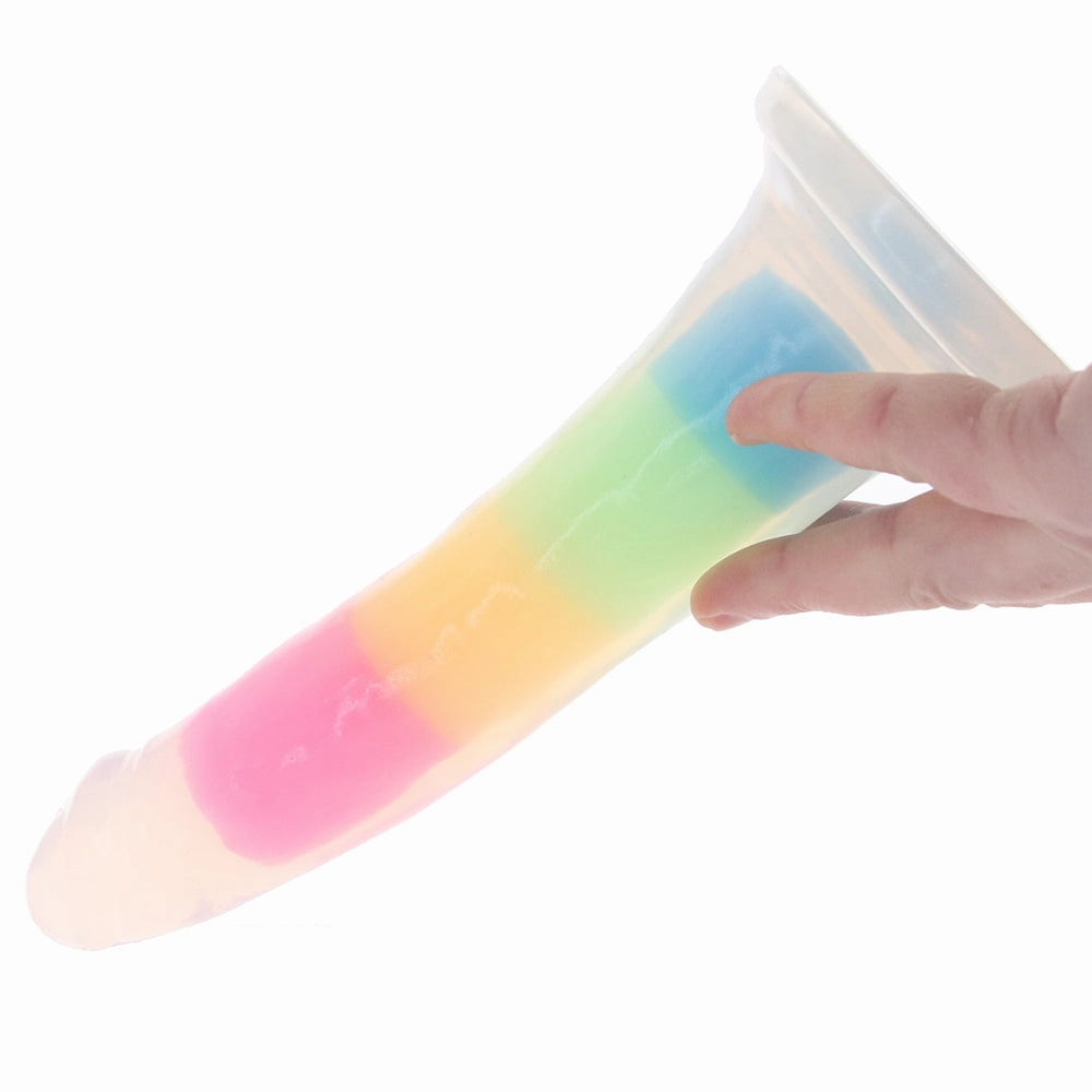 Lollicock Glow-in-the-Dark Rainbow Dildo
