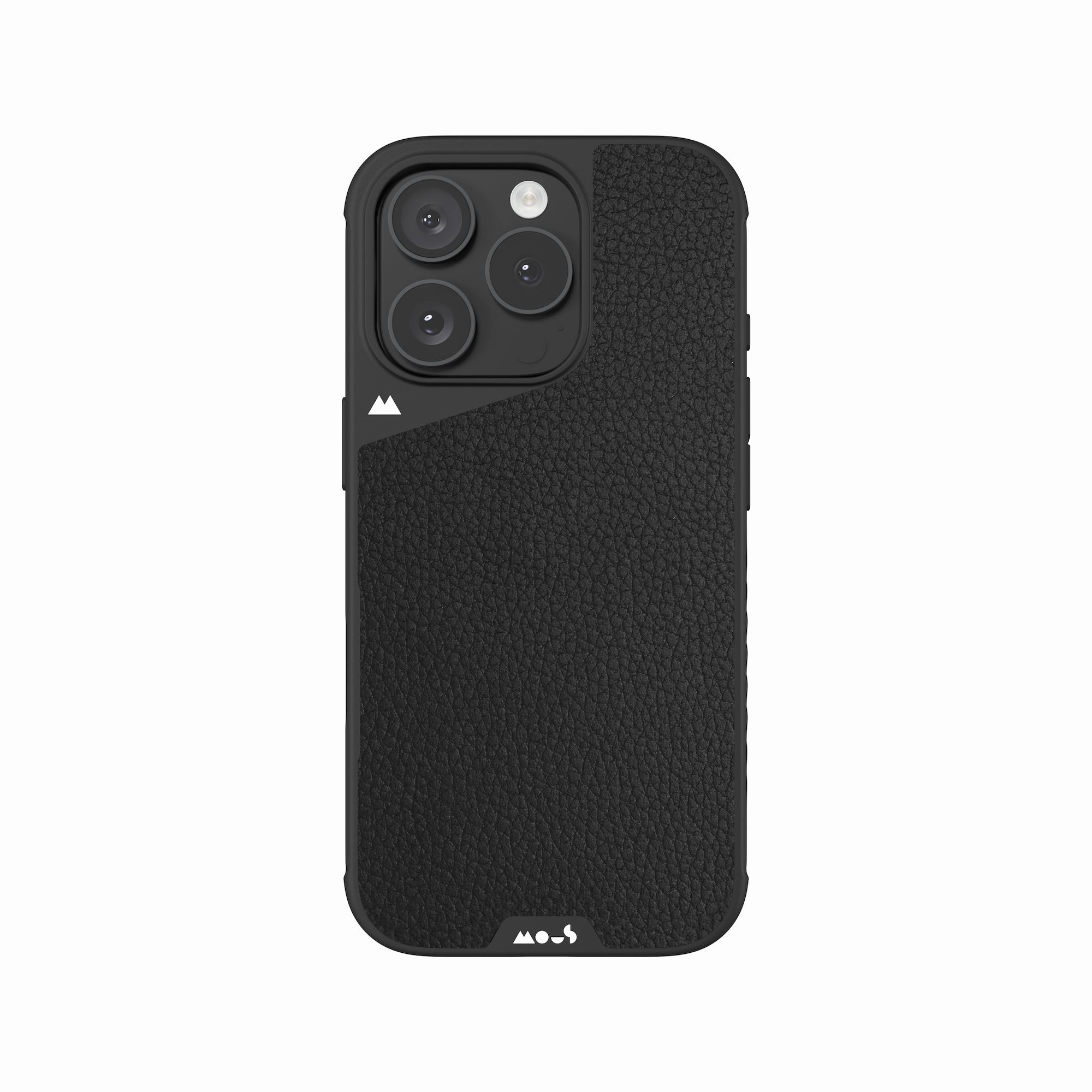 MagSafe® Compatible Black Leather Phone Case with Camera Control Button