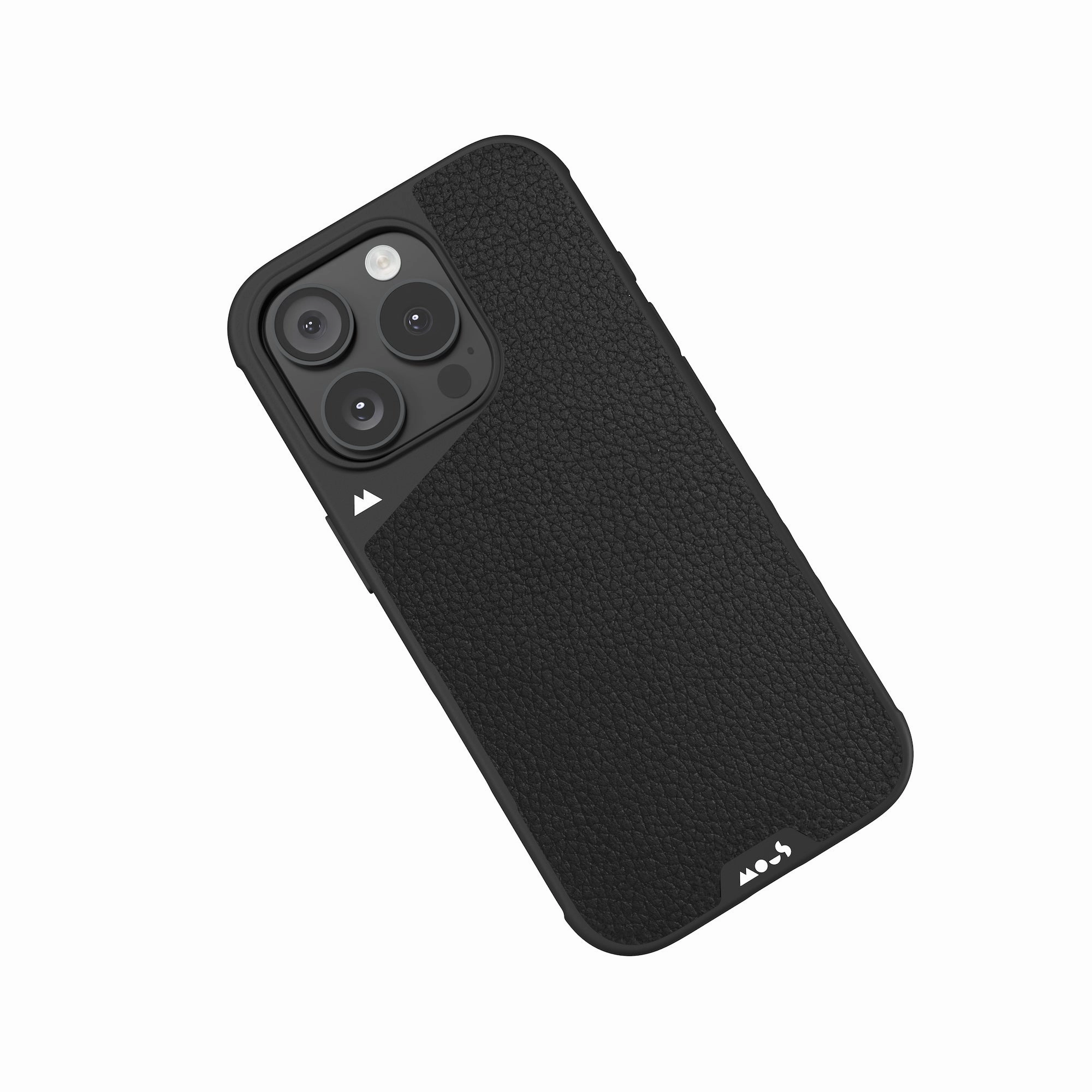 MagSafe® Compatible Black Leather Phone Case with Camera Control Button