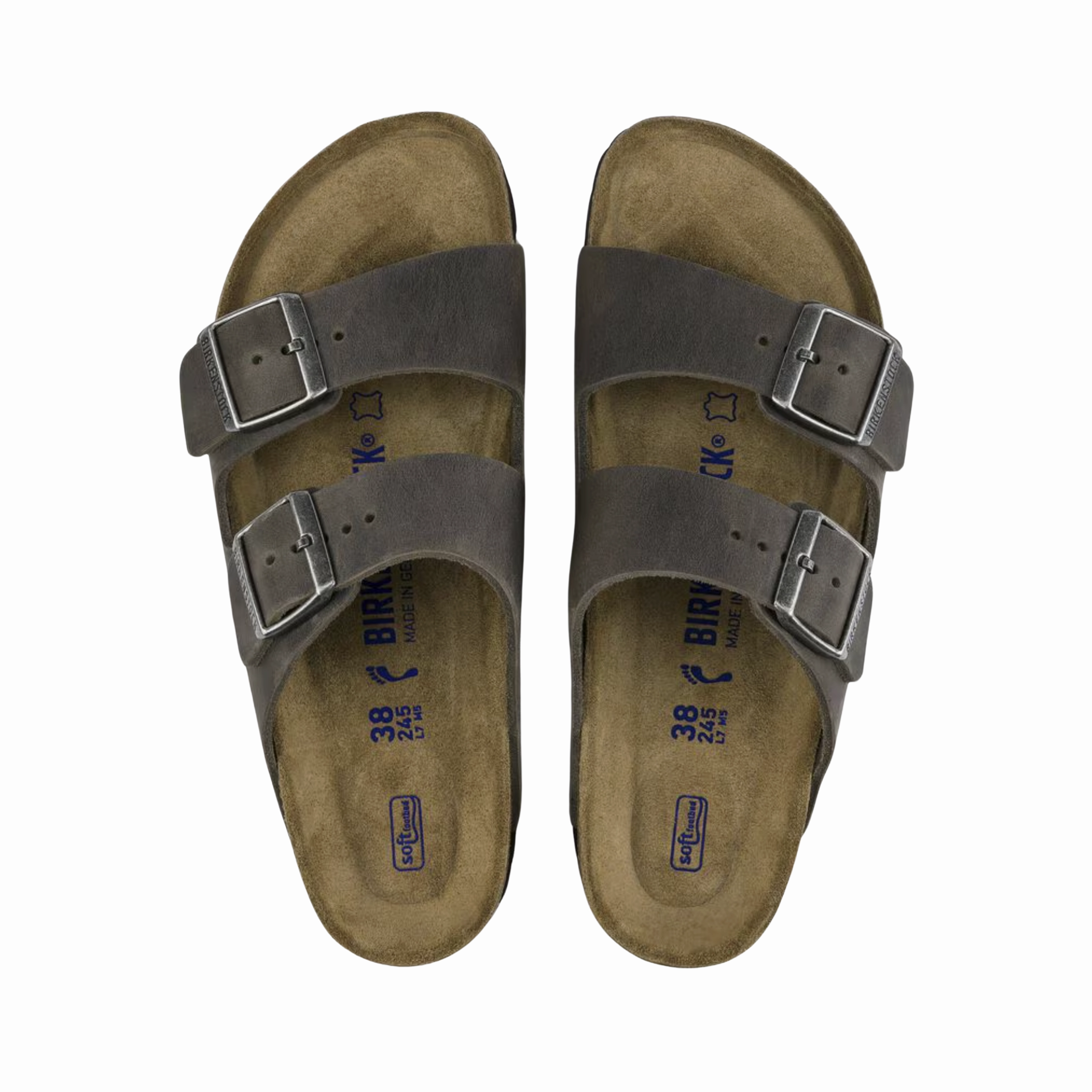 Men's Arizona Soft Footbed (Oiled Leather) - Iron