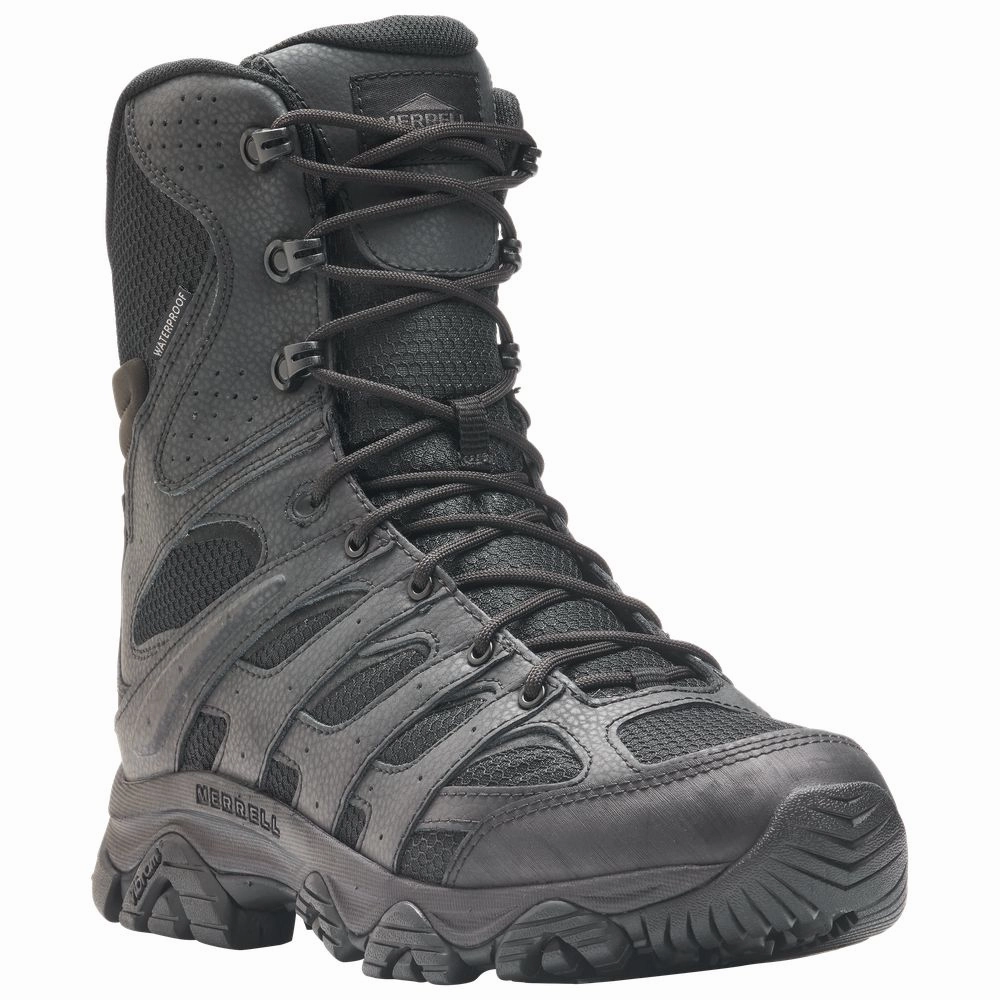 Merrell J003907 MOAB 3 Waterproof Tactical Side-Zip Duty Boots for Men - Black - 11M