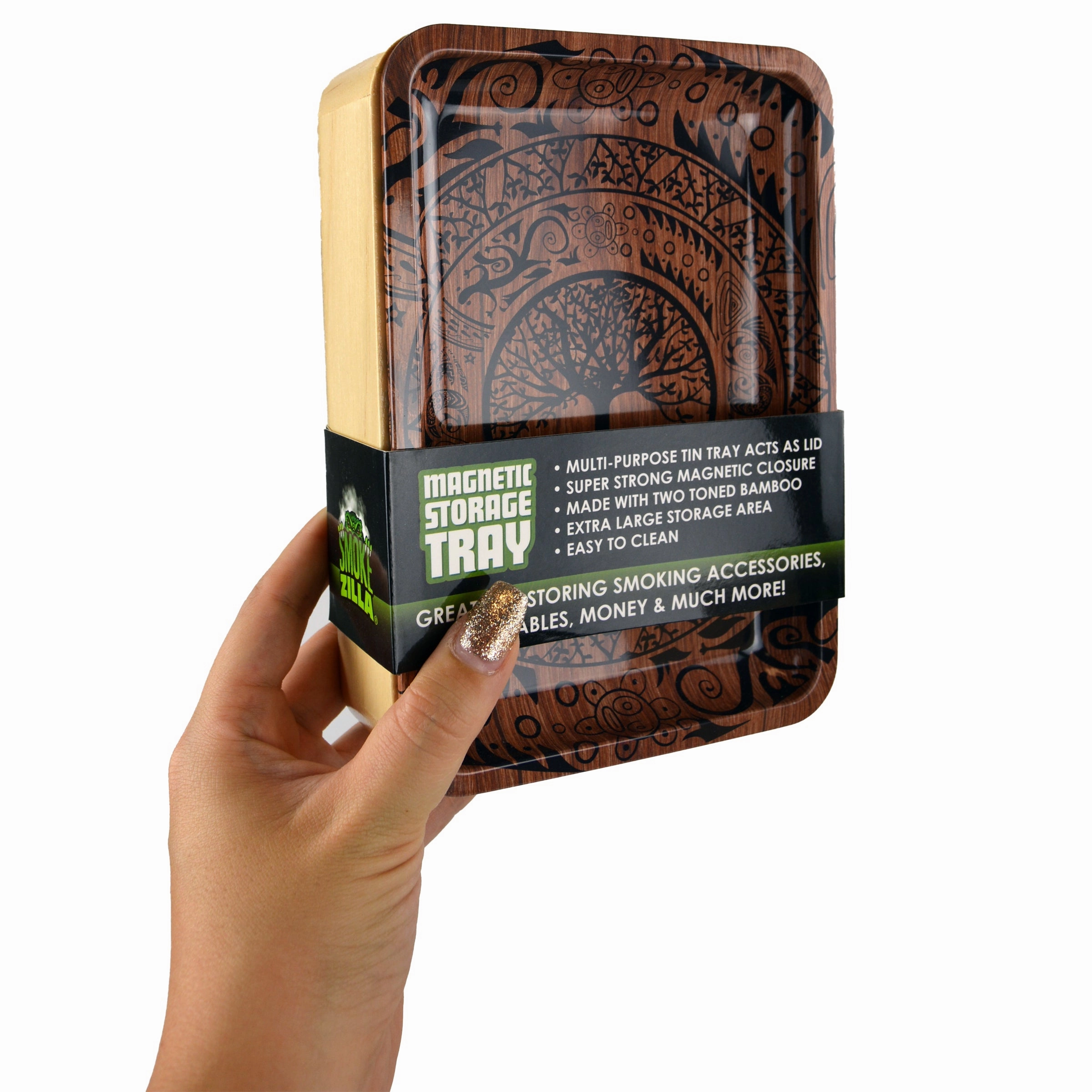 Metal Roll Tray with Magnetic Storage Box- 6 Pieces Per Retail Ready Display 22099