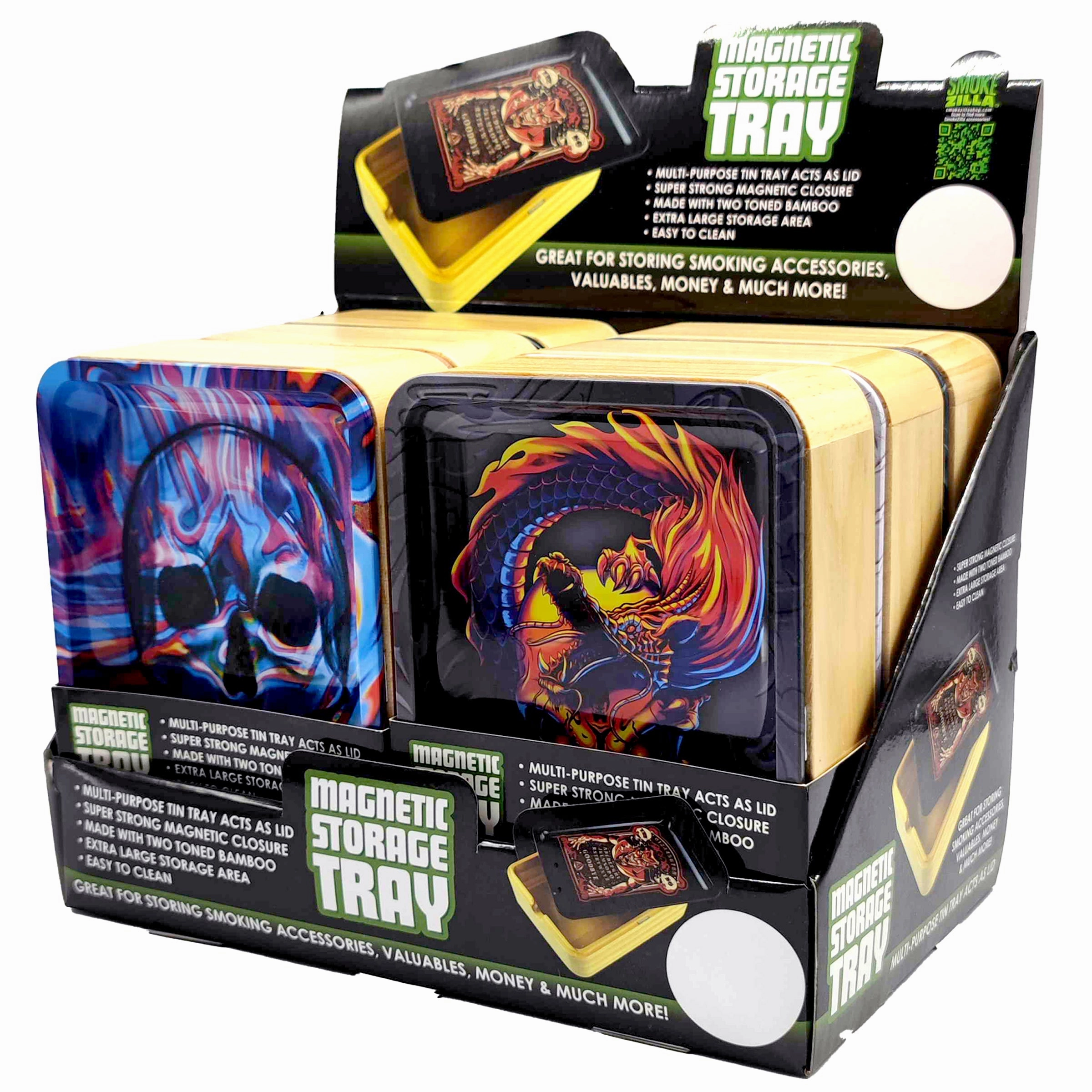 Metal Roll Tray with Magnetic Storage Box- 6 Pieces Per Retail Ready Display 22099