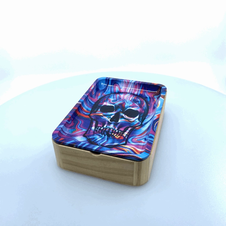 Metal Roll Tray with Magnetic Storage Box- 6 Pieces Per Retail Ready Display 22099