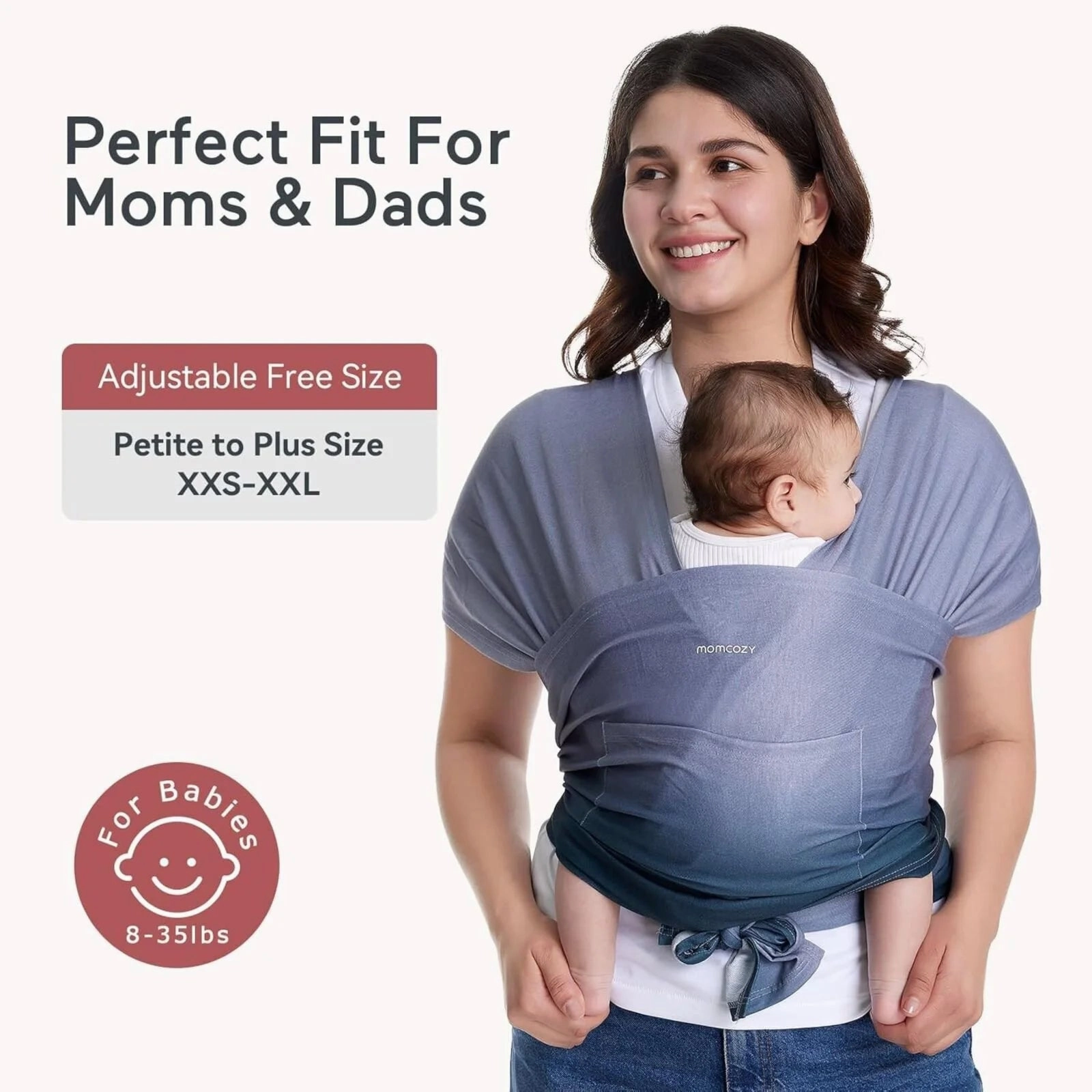 Momcozy Baby Carrier - Gradient Blue