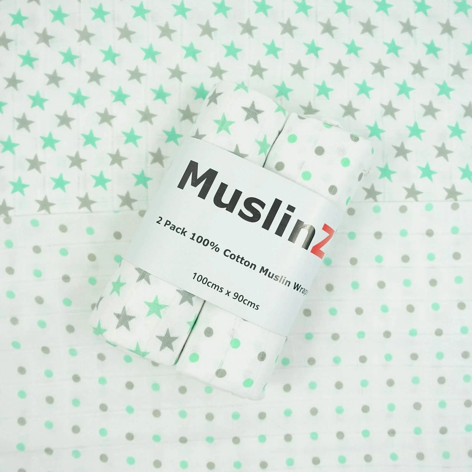 MuslinZ Muslin Swaddles 100x90cm 2 pcs - Mint