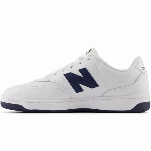 NEW BALANCE UNISEX BB80 WHITE/NAVY SNEAKER SHOE
