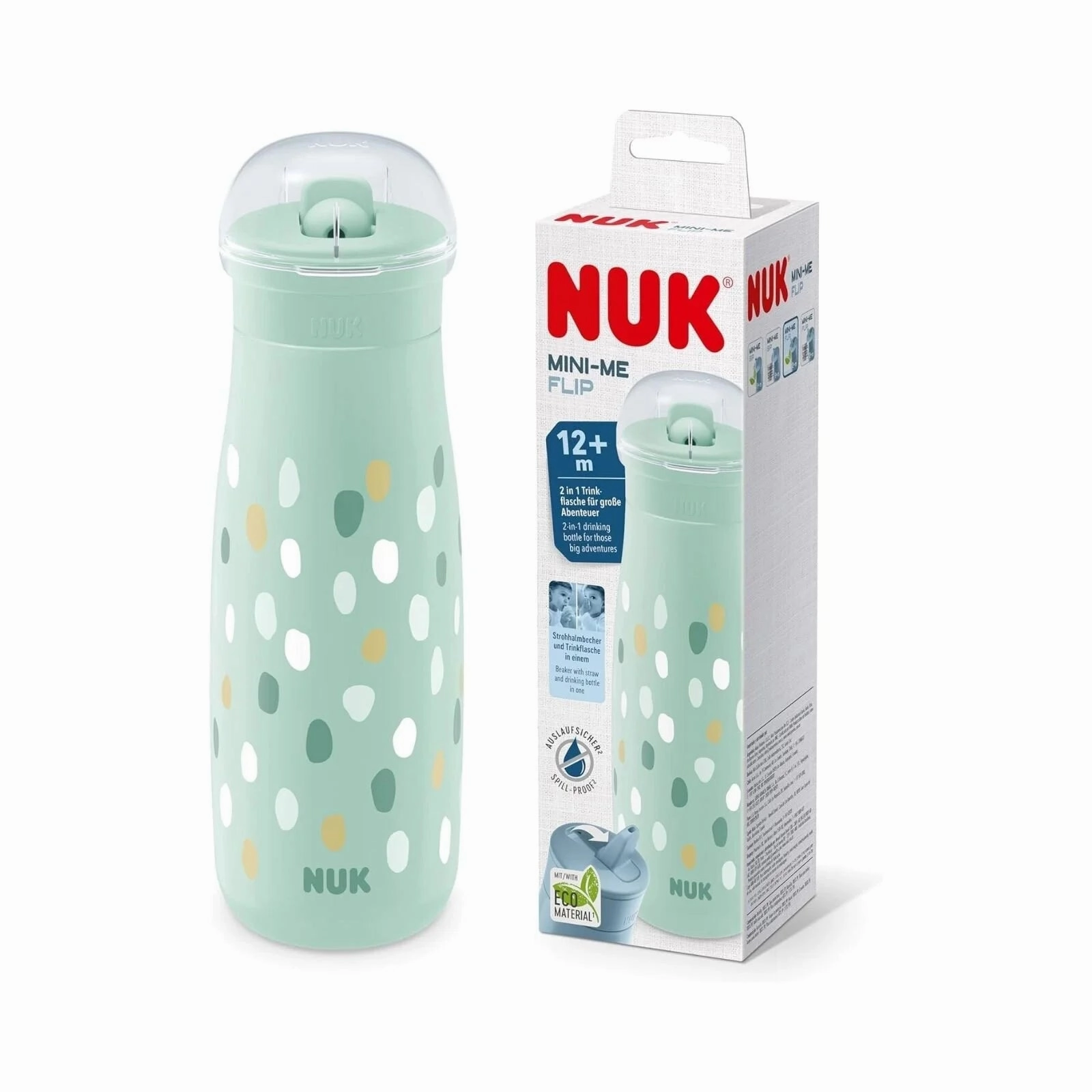 NUK Mini-Mee Flip Cup with 2-in-1 Cup 12  months 450ml - Mint