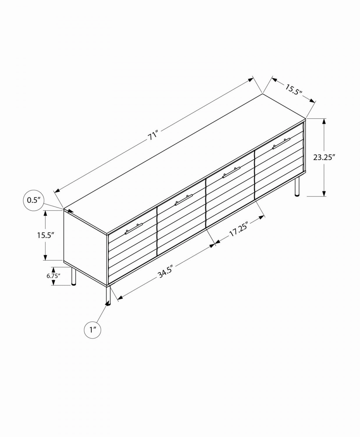Oakley TV Stand - Brown