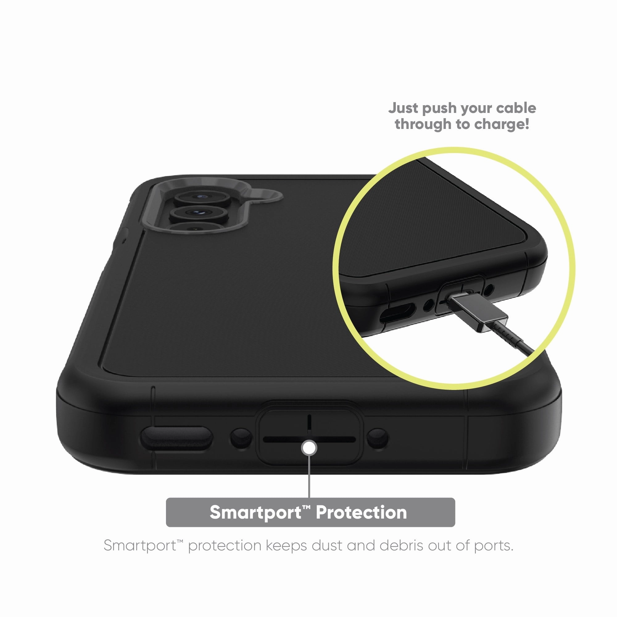 onn. WIABGY100142753 Rugged Phone Case for Samsung Galaxy A35 5G, Black/Gray