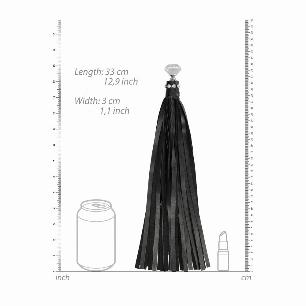 Ouch! Diamond Studded Faux Leather Flogger