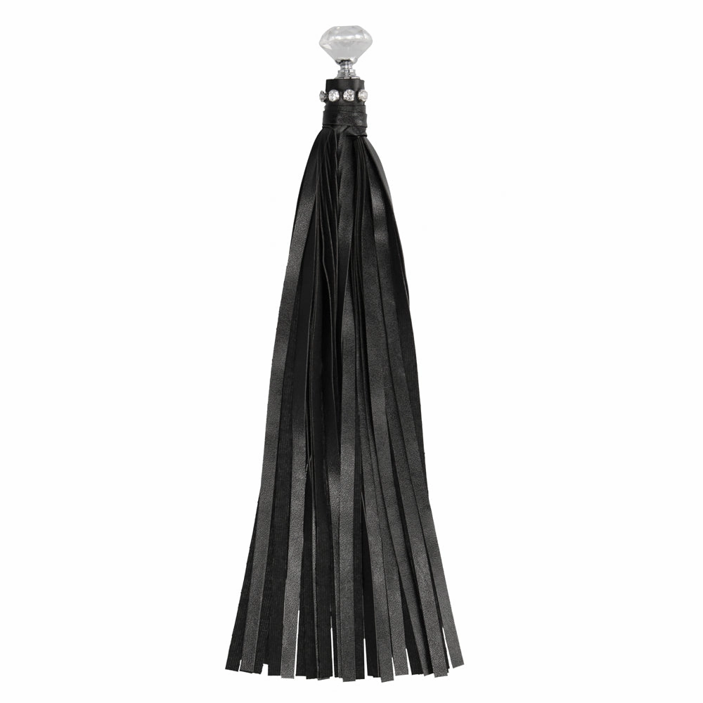 Ouch! Diamond Studded Faux Leather Flogger