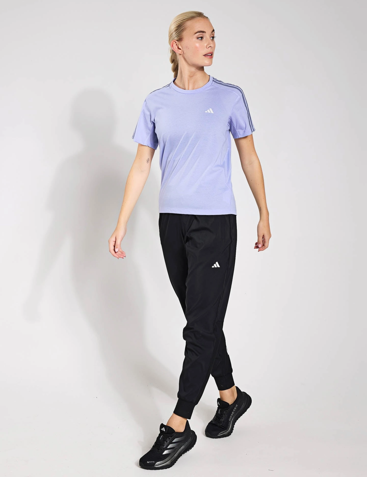 Own the Run 3-Stripes T-Shirt - Violet Tone
