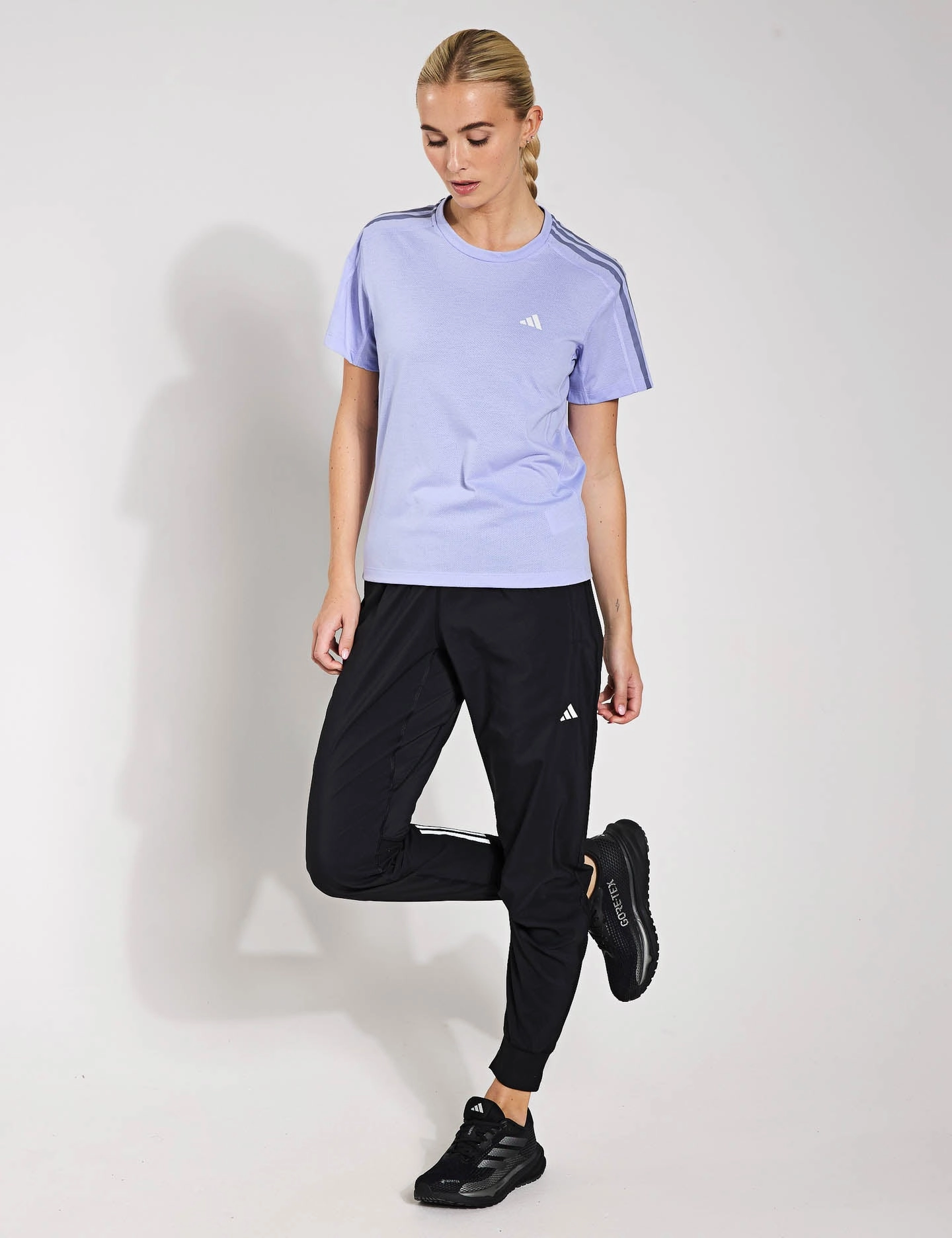 Own the Run 3-Stripes T-Shirt - Violet Tone