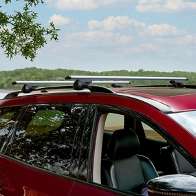 Ozark Trail Sliver Aluminum Universal Roof Rails, Adjustable with Locks,Fit for Raised Roof Crossbar