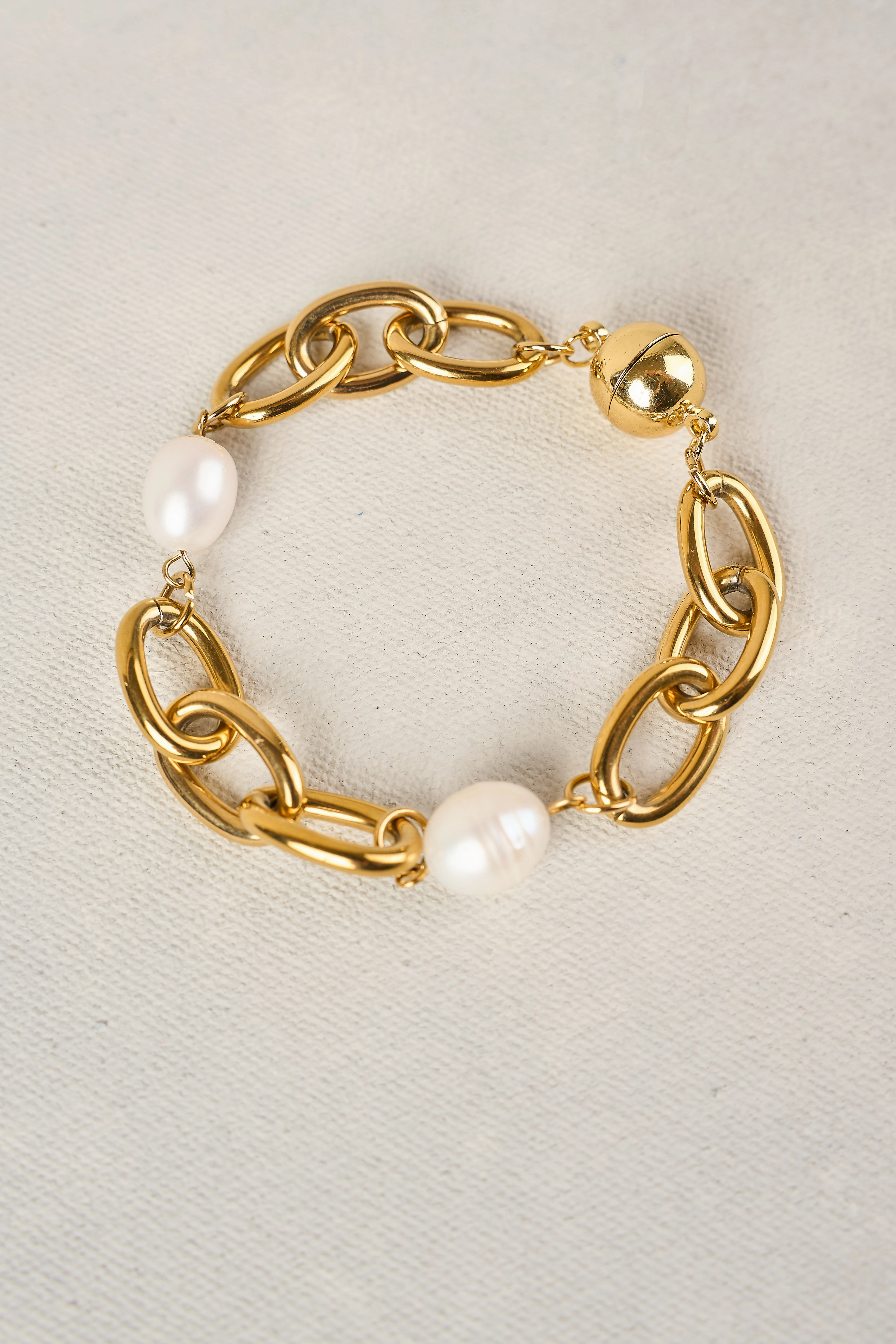 Pearl and Chain 2 in 1 Necklace - Gold