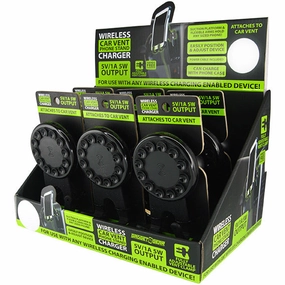 Phone Mount with Wireless Charging and Vent Clip - 6 Pieces Per Retail Ready Display 25588