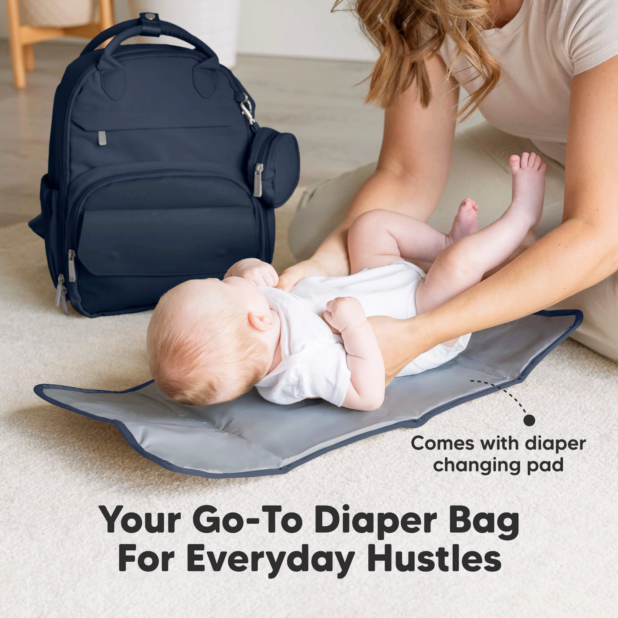 Play Diaper Bag (Navy Blue)