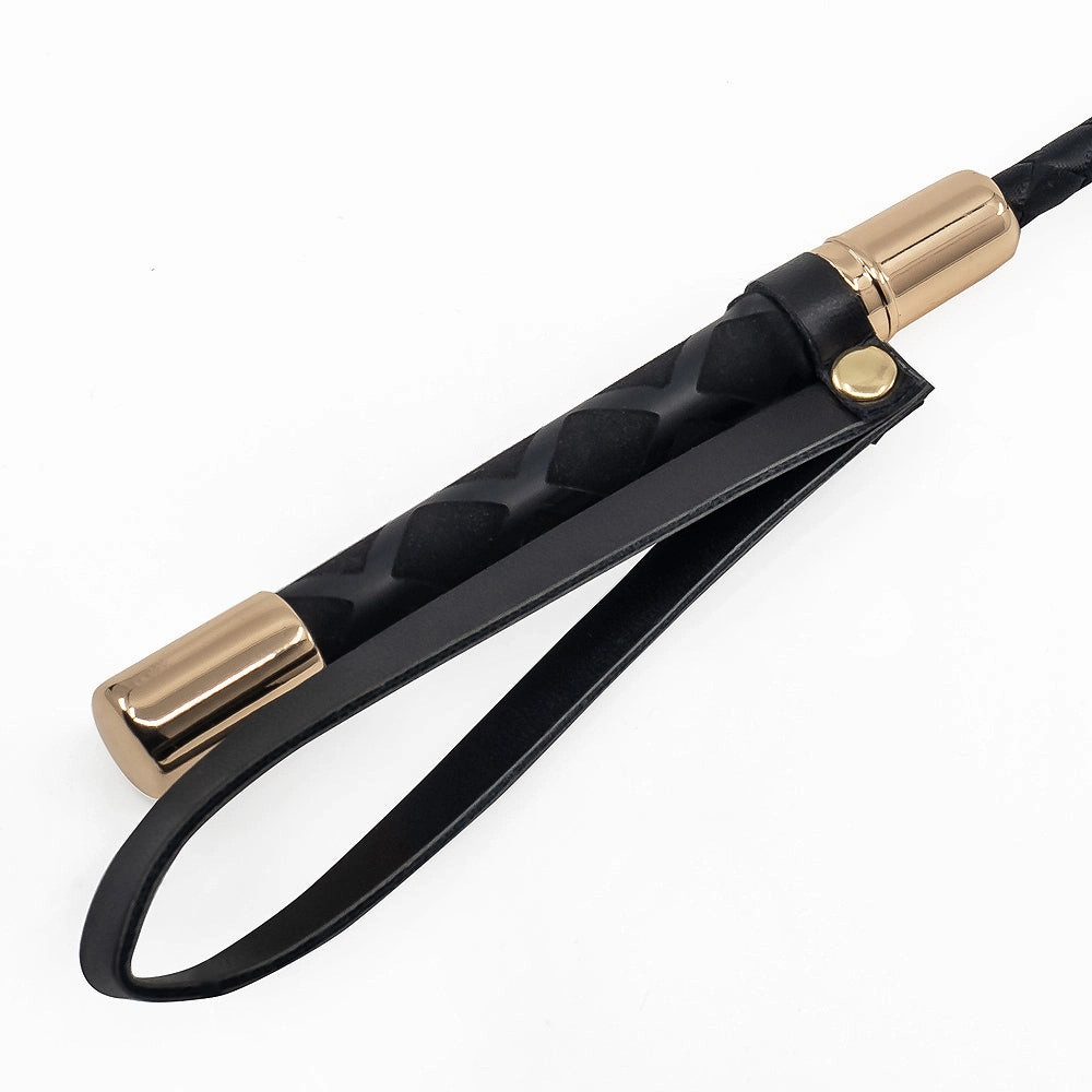 Poison Rose Gold Tipped Short Riding Crop