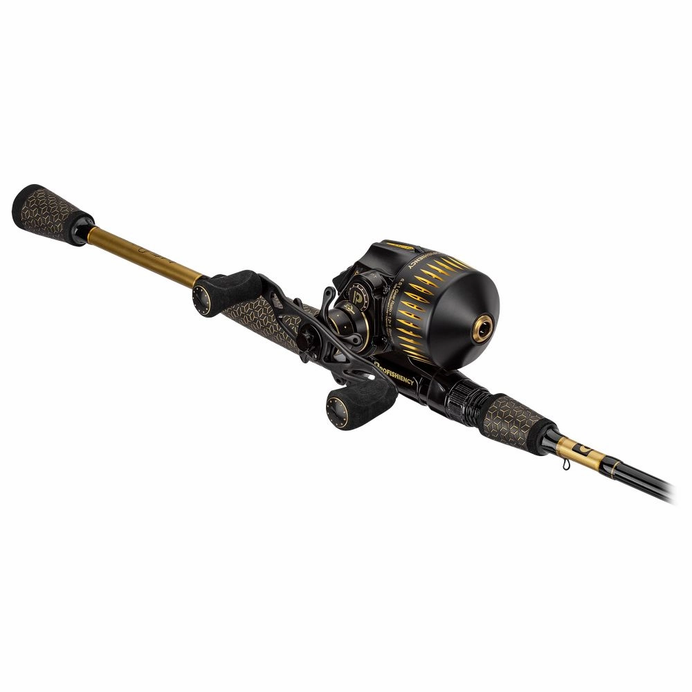 ProFishiency Sniper Spincast Combo - Black/Gold