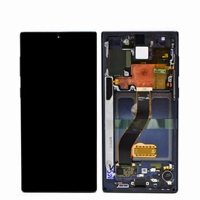 PULLED  OEM LCD NOTE 10 PLUS WITH FRAME AB STOCK (USED)