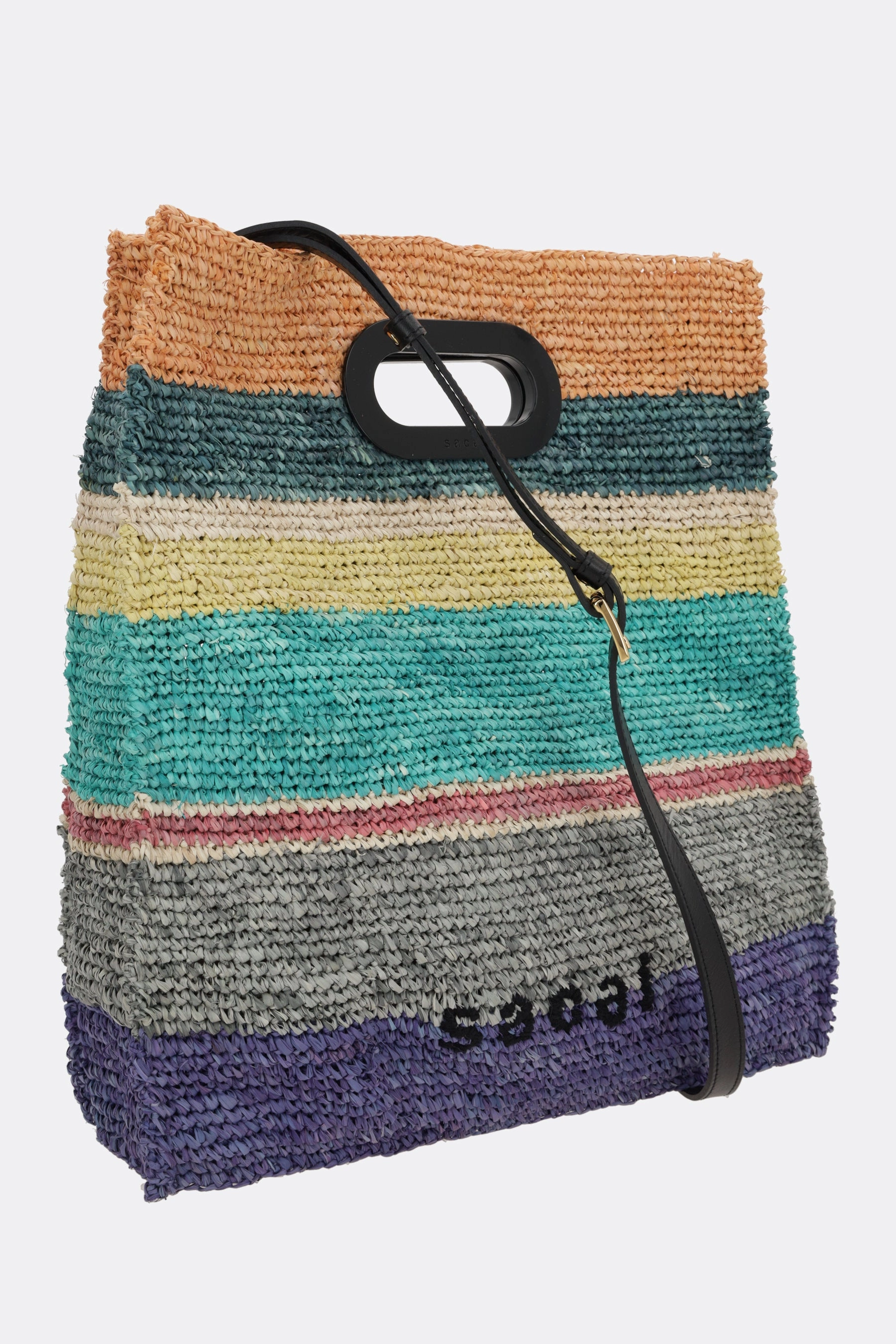 raffia medium shopping bag