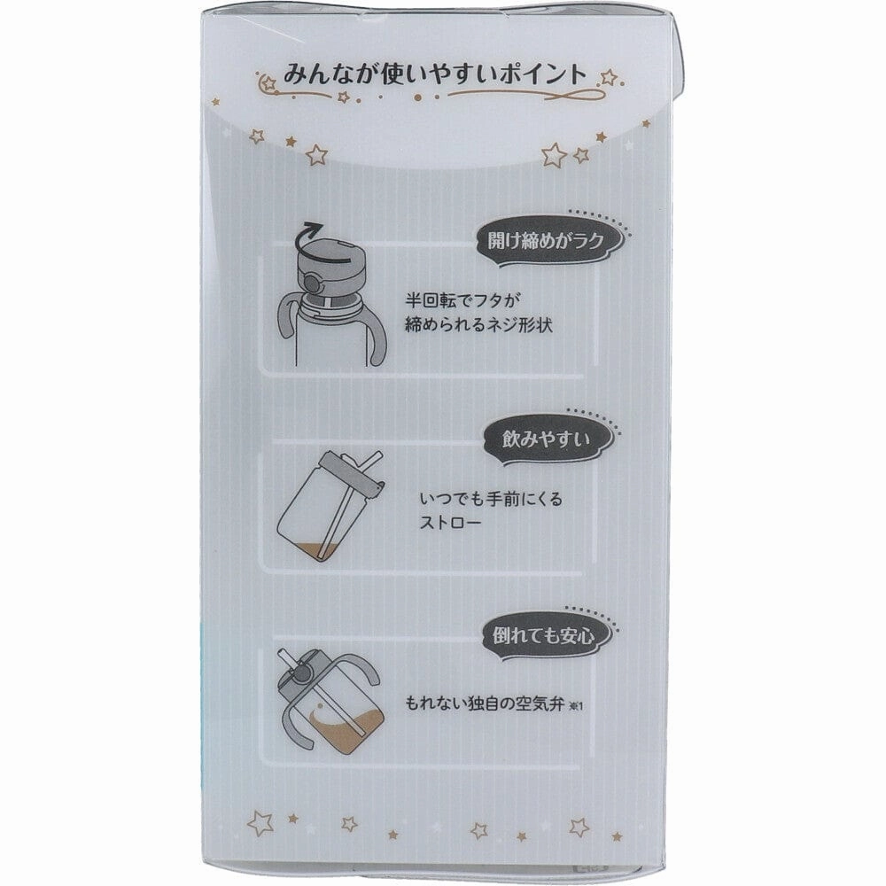 Richell - Axstars Baby Straw Cup Clear Tritan Training Water Bottle Mug