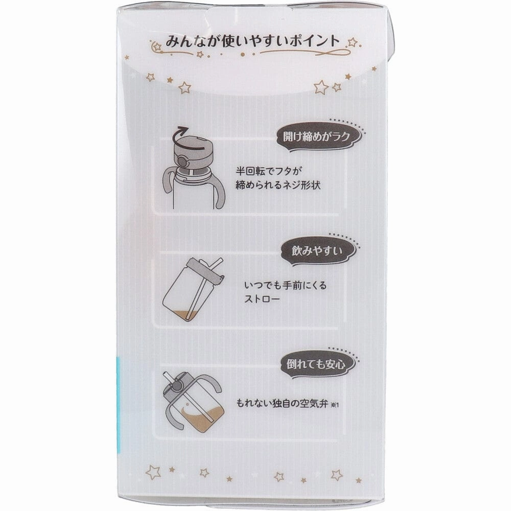 Richell - Axstars Baby Straw Cup Clear Tritan Training Water Bottle Mug