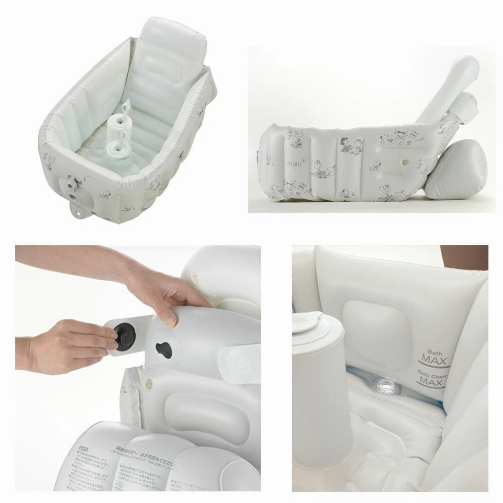 Richell - Inflatable Foldable Soft Baby Bath Tub Step Up