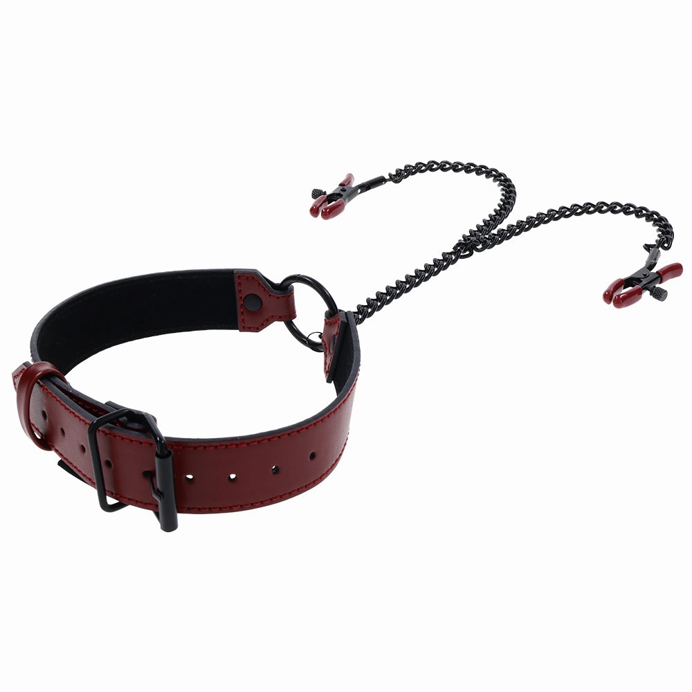 Saffron Collar with Nipple Clamps