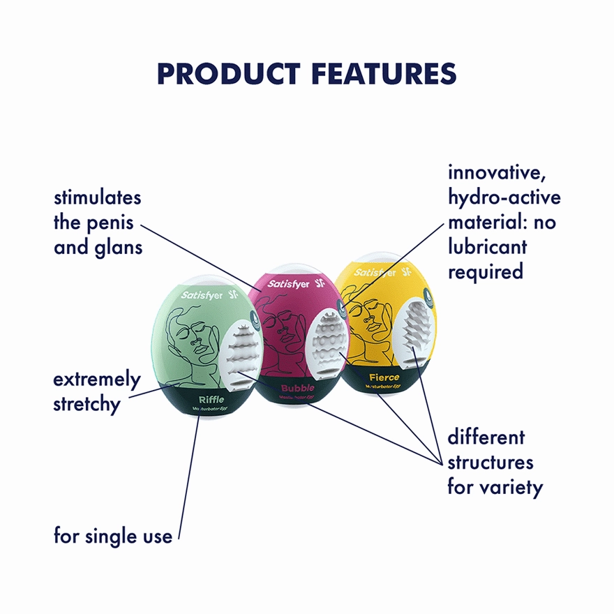 Satisfyer - 3 Piece Masturbator Egg Set