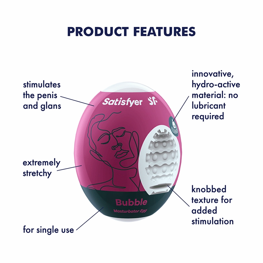 Satisfyer - Bubble Masturbator Egg (Pink)