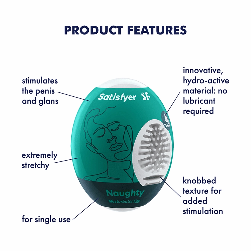 Satisfyer - Crunchy Masturbator Egg (Green)